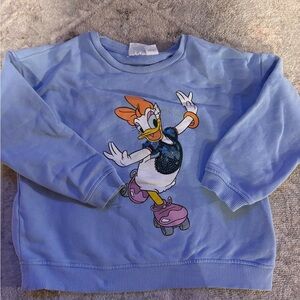 Zara Disney Blue Daisy Sweatshirt 3/4